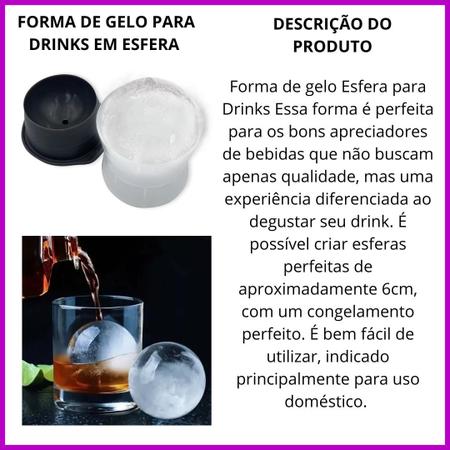 Imagem de Forma De Gelo Esfera Grande Silicone Bola Redonda Bar Whisky