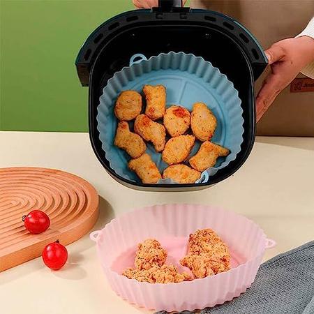 Imagem de Forma de Silicone Air Fryer Flexível para Fritadeira Forno e Microondas