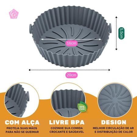 Imagem de Forma de Silicone para Air Fryer Reutilizável E Antiaderente