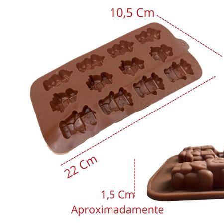 Imagem de Forma de Silicone para Bombom Chocolate com 12 Cavidades  Fuxing 