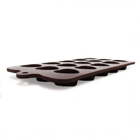 Imagem de Forma de Silicone para Chocolates e Bombons Formato Coracao 15 Cavidades  Unicasa