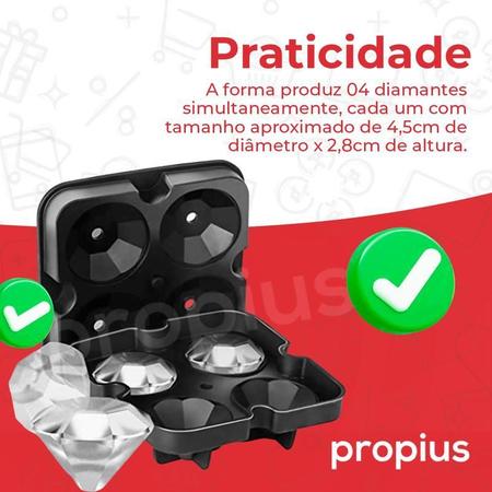 Imagem de Forma Diamante Silicone Acessório Suco Coquetel