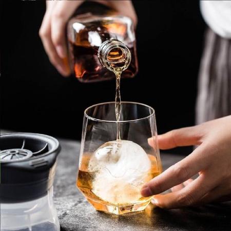 Imagem de Forma Gelo Silicone Esfera Bola Grande Redonda Whisky Drink