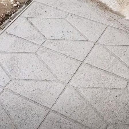 Imagem de Forma manual carimbo concreto estampado 30x50cm calçada lanç