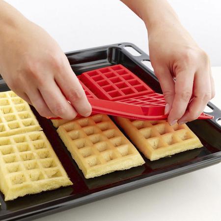 Imagem de Forma Molde Retangular De Silicone Para Waffles
