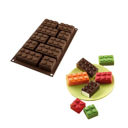 Imagem de Forma Molde Silicone Chocolate Bloco Confeitaria Silikomart