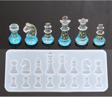 Moldo xadrez, Flying Chess Piece Resin Moldes Resina Chess Board, Moldes  resina epóxi xadrez 3D em tamanho real para fazer artesanato artesanal,  festa