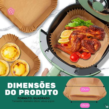 Forma De Papel Para Air Fryer, Microondas, Forno Descartável