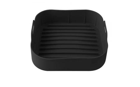 Imagem de Forma para  Air Fryer 4 Litros Quadrada 21cm em Silicone Preto Livre de BPA  UnyHome