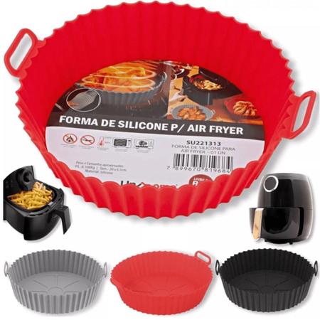 Imagem de Forma Para Air Fryer De Silicone Antiaderente - Sem Sujeira