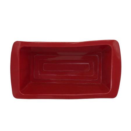 Imagem de Forma para Assar Pão e Bolo Inglês em Silicone Vermelho