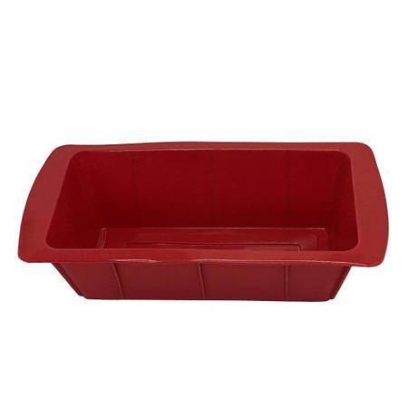 Imagem de Forma para Assar Pão e Bolo Inglês em Silicone Vermelho