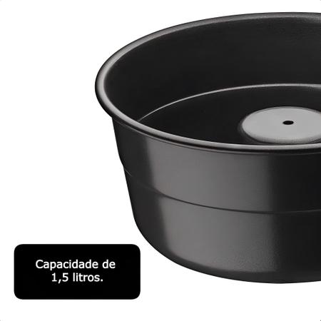 Imagem de Forma Para Bolo e Pudim Brasil em Alumínio Com Revestimento Antiaderente Premium Preto 1,5L Tramontina - 20062020