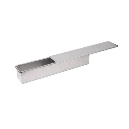 Imagem de Forma para Pães, Canapé ou Torradas Aço Inox com Tampa 30x5x5 cm 