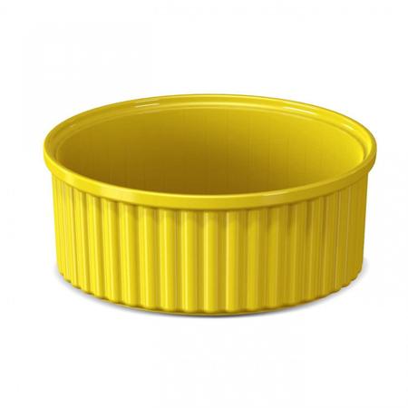 Imagem de Forma para Suflê 1,5L Mondoceram Gourmet 8cmx20cmx20cm Amarelo