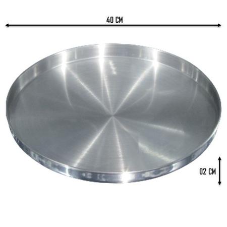 Forma Pizza Alumínio Polido N-40 2,1 Lts Docesar - ALUMÍNIOS DOCESAR Imagem de Forma Pizza Alumínio Polido N-40 2,1 Lts Docesar
