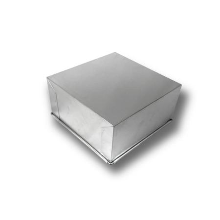 Forma De Bolo Quadrado 20x20x10 Cm Em Alumínio - ISAMAR - Formas e