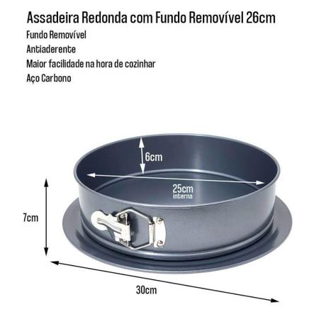 Imagem de Forma Redonda com Fundo Removível Base Fly 26cm Czb08021 Wincy Rocie