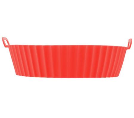 Imagem de Forma Redonda para Air Fryer em Silicone Vermelho 19x6,5cm - Lyor