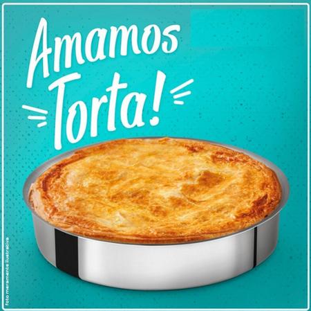 Forma redonda torta 25cm alumínio reforçado - Lima Formas Imagem de Forma redonda torta 25cm alumínio reforçado