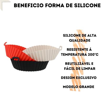 Imagem de Forma Silicone Airfryer Micro-ondas reutilizável