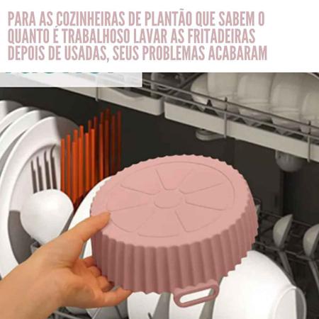 Forma Silicone Antiaderente para Air Fryer e Microondas Reutilizável de  Fácil Limpeza Flexível 17cm De Diâmetro - Farmel - Peças e Acessórios para  Fritadeira Elétrica - Magazine Luiza