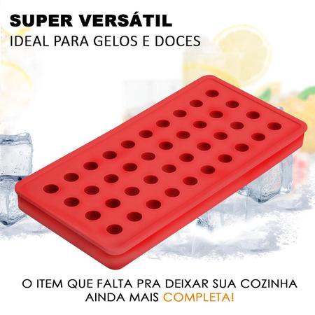 Imagem de Forma Silicone Gelo Redondo 32 Cubos Flexível