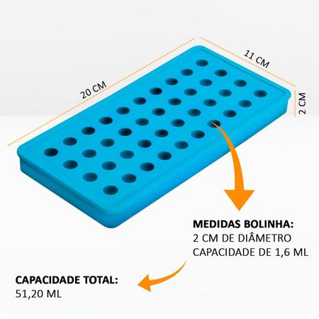 Imagem de Forma Silicone Gelo Redondo 32 Cubos Flexível