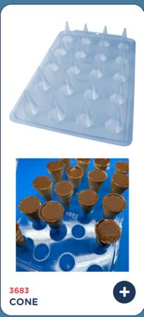 Imagem de Forma Simples para chocolate Cone Sp Bwb Cod 3683