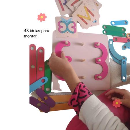 Brinquedo Educativo de Madeira 3 anos Formas Mágicas Babebi