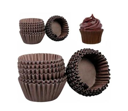 Imagem de Forminha Cupcake Impermeável Forno Chantilly Glacê Confeitaria Mini Bolo 180 Unidades Mago