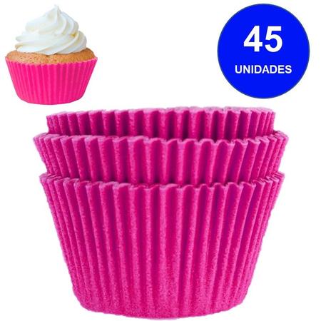 Imagem de Forminha Dafesta Cupcake Forno 0a Rosa 45un