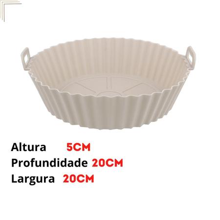 Imagem de Forminha de silicone para Airfryer  5 Litros kit 3 redonda