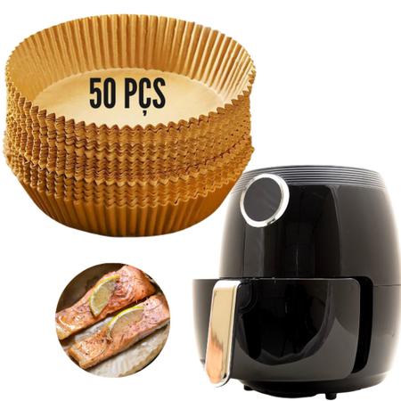 Imagem de Forminha Para Forrar Air Fryer Descartável Pratica Sem Sujeira Kit 50und