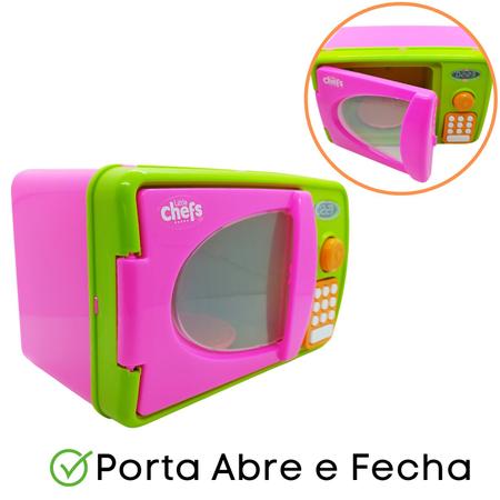 Imagem de Forninho Microondas Brinquedo Infantil Porta Abre Fecha Menina