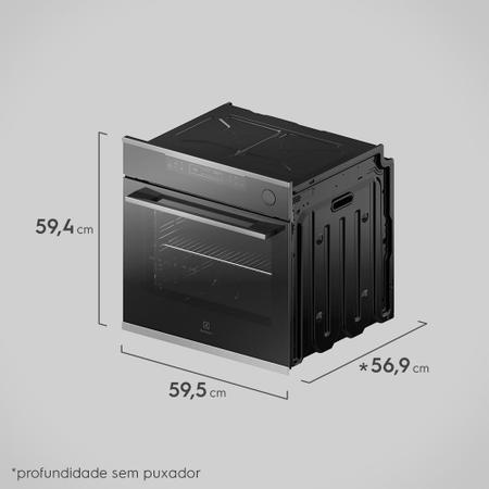 Imagem de Forno de Embutir Electrolux Elétrico 72L a Vapor com FoodSensor Preto (OE8ES)