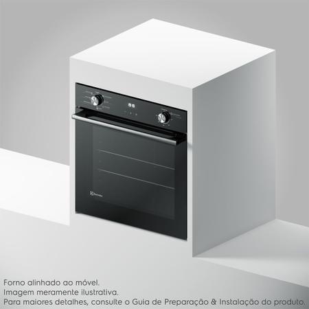 Imagem de Forno de Embutir Electrolux Elétrico 80L Efficient com PerfectCook360 Preto (OE8EH)