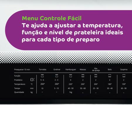 Imagem de Forno de embutir elétrico Consul 84 litros prata com Grill e Timer Autodesligamento - COB84AR