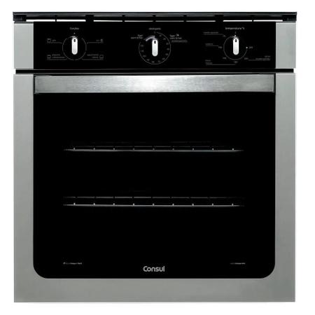 Imagem de Forno de Embutir Elétrico Consul 84L COB84AR Inox/Preto 220V