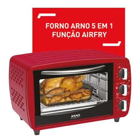 Imagem de Forno Elétrico Airfry 5 em 1 220V 20L Vermelho FOR3 - Arno