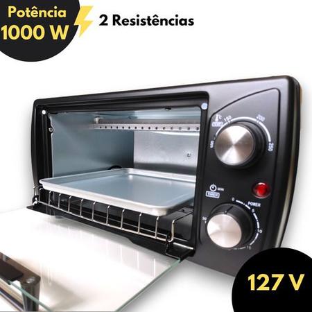 Imagem de Forno Elétrico De Bancada 10l Preto Automático 1000w