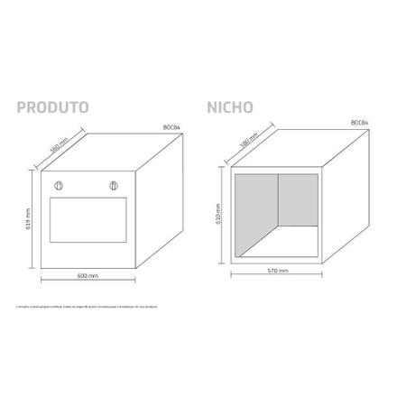 Imagem de Forno Elétrico de Embutir Brastemp Preto 84 Litros 220V BOC84AE