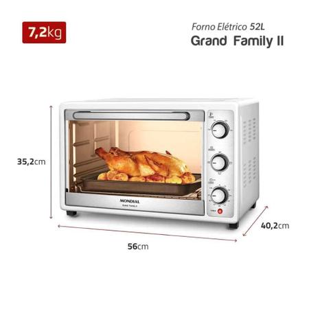 Imagem de Forno Elétrico Mondial 52L Grand Family Ii Fr-52-W - 220V