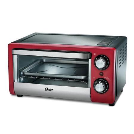 Imagem de Forno Elétrico Oster Compact 220V Vermelho 10L 3 Funções Programáveis