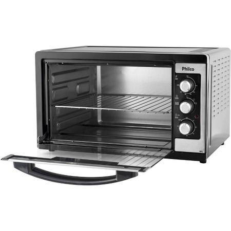 Imagem de Forno Elétrico Philco 46L, Função Dourar, 1500W, Prata - 220V