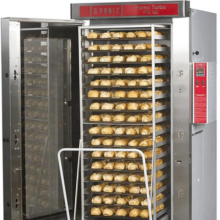 Imagem de Forno Turbo Elétrico FTE-480 - Até 480 Pães por Fornada Porta c/ Visor Iluminação Interna Acompanha Carrinho 58x70cm- G.Paniz