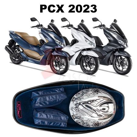 Imagem de Forração Honda Pcx 160 2023 Acessório Forro Premium Baú Azul