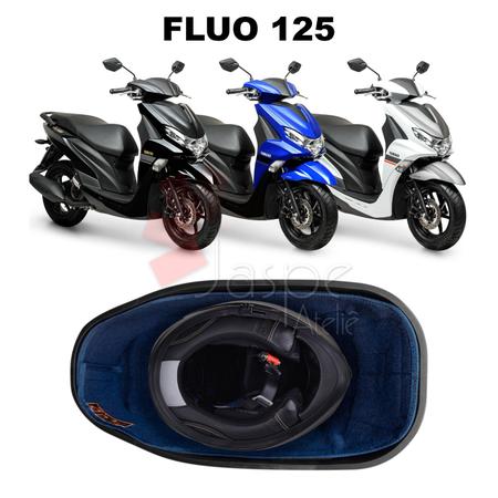 Forração Yamaha Fluo 125 Baú Forro Azul Scooter Acessório - Jaspe Ateliê Imagem de Forração Yamaha Fluo 125 Baú Forro Azul Scooter Acessório