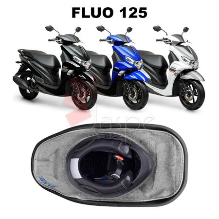 Forração Yamaha Fluo 125 Baú Forro Cinza Scooter Acessório - Jaspe Ateliê Imagem de Forração Yamaha Fluo 125 Baú Forro Cinza Scooter Acessório