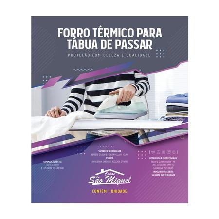 Imagem de Forro Capa Termica Para Tabua De Passar Algodao 140X50Cm